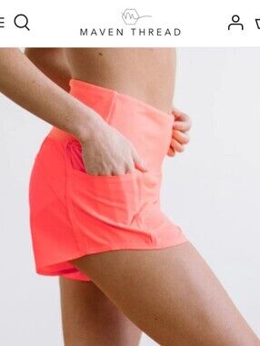Maven Thread Running Shorts XL Neon Coral